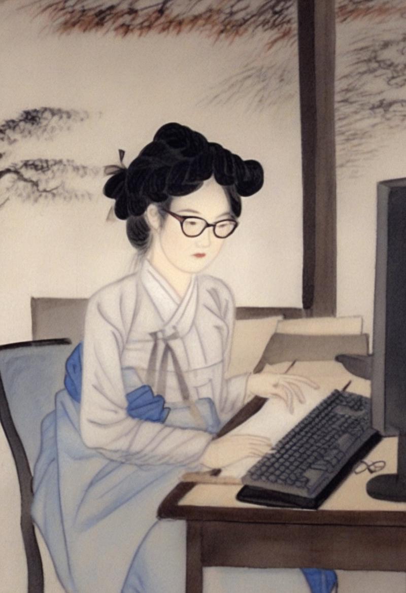 50345-3259954455-sd_xl_base_1.0_0.9vae-Euler a-best quality shinyunbok painting a lady wearing glasses.png